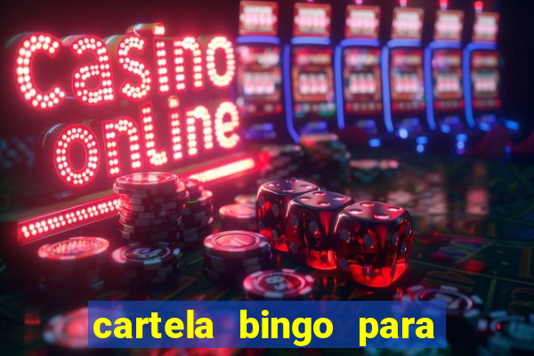 cartela bingo para cha de cozinha imprimir gratis