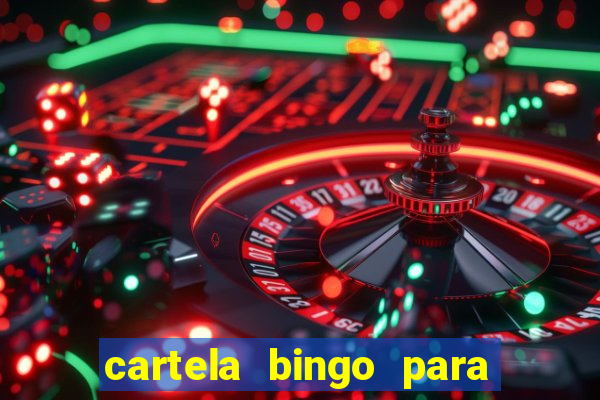 cartela bingo para cha de cozinha imprimir gratis