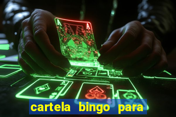 cartela bingo para cha de cozinha imprimir gratis