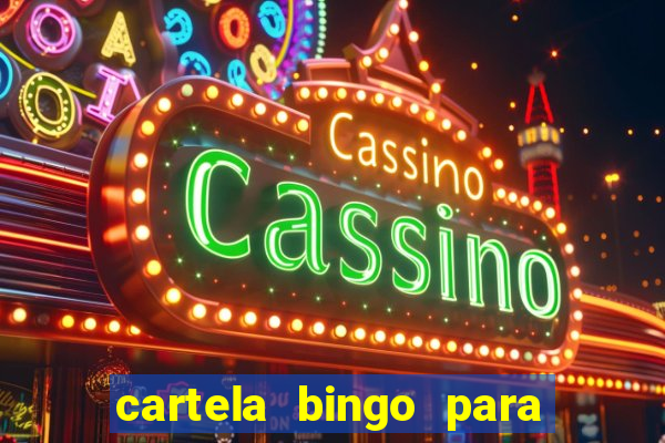 cartela bingo para cha de cozinha imprimir gratis