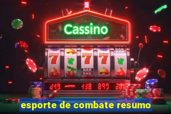 esporte de combate resumo