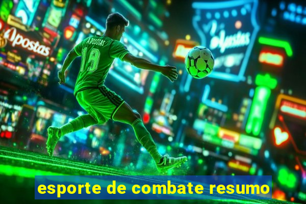 esporte de combate resumo