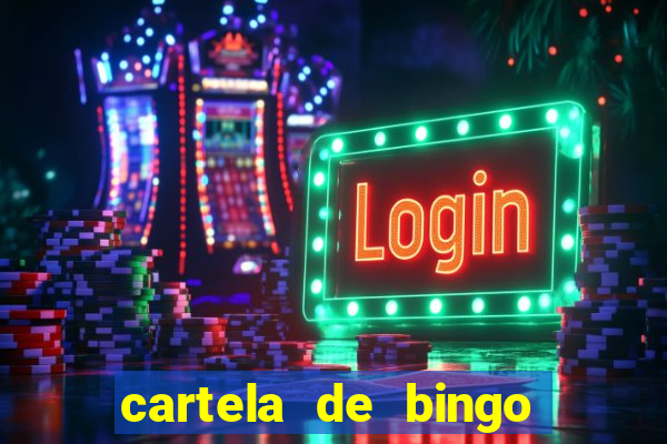 cartela de bingo pra imprimir