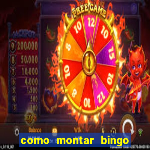 como montar bingo brinquedos toia