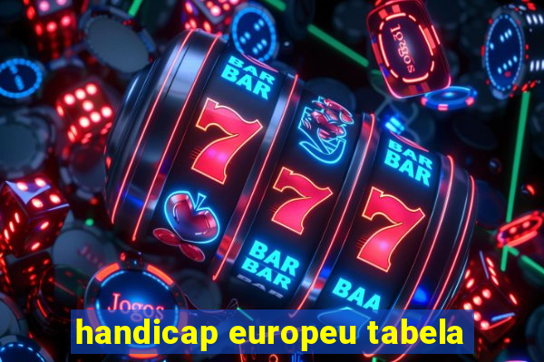 handicap europeu tabela