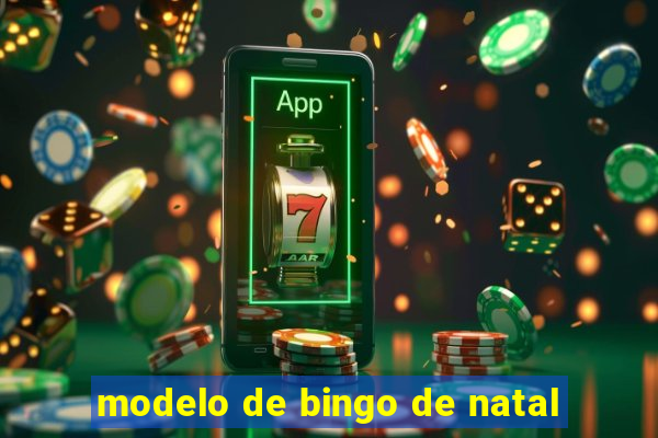 modelo de bingo de natal