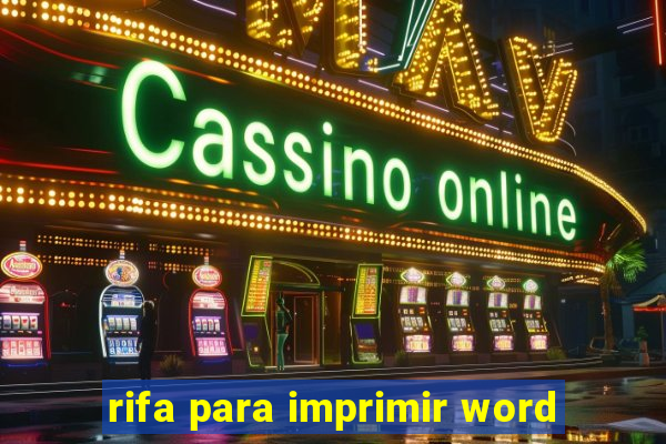 rifa para imprimir word