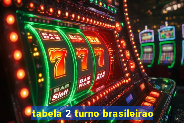 tabela 2 turno brasileirao