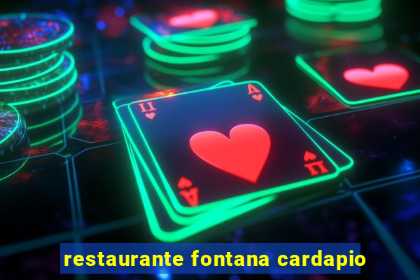 restaurante fontana cardapio