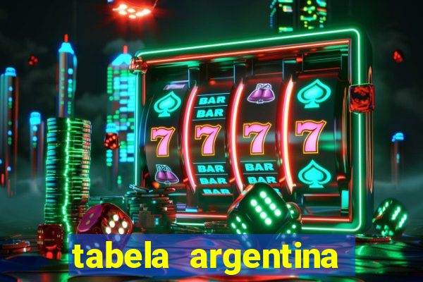 tabela argentina torneo betano