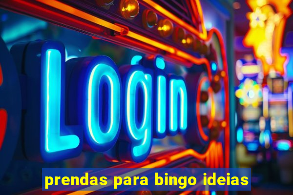 prendas para bingo ideias