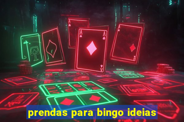 prendas para bingo ideias