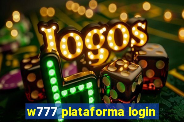 w777 plataforma login