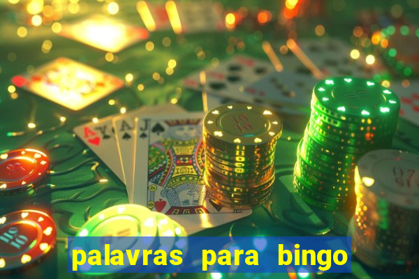 palavras para bingo cha de bebe