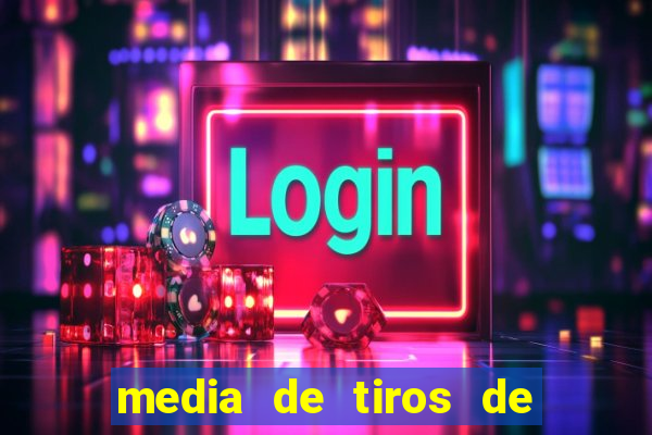 media de tiros de meta por jogo