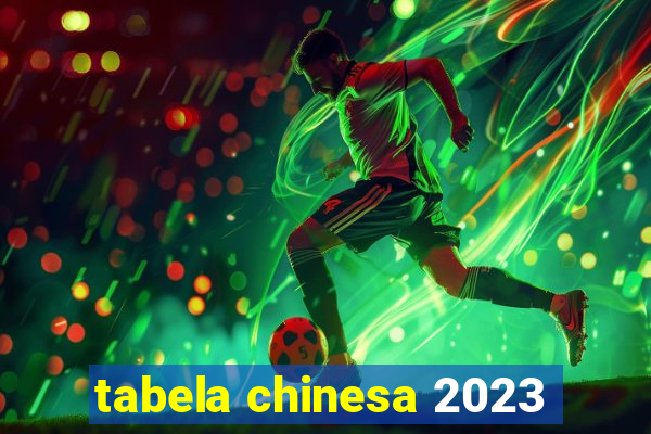 tabela chinesa 2023