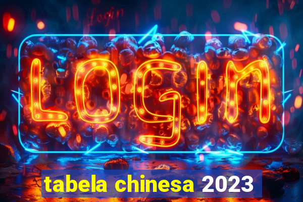 tabela chinesa 2023