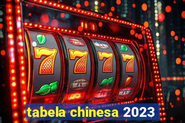 tabela chinesa 2023