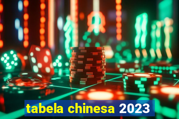 tabela chinesa 2023