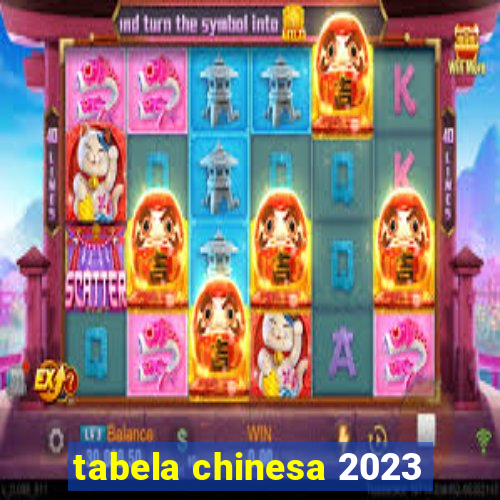 tabela chinesa 2023