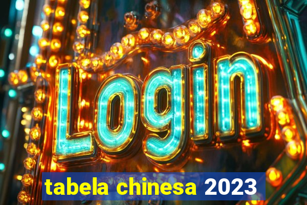 tabela chinesa 2023