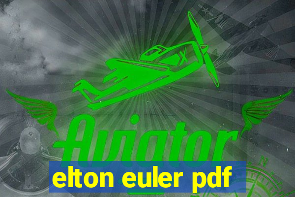 elton euler pdf