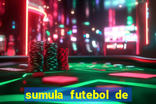 sumula futebol de campo word