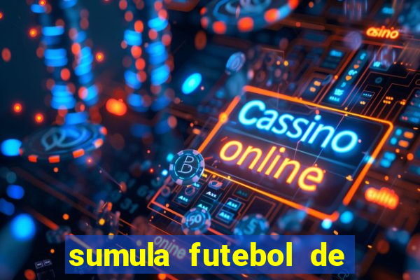 sumula futebol de campo word