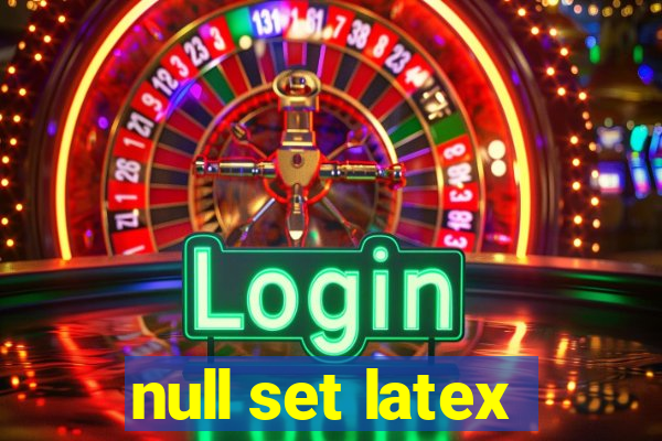 null set latex