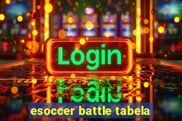 esoccer battle tabela