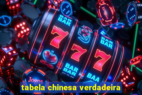 tabela chinesa verdadeira