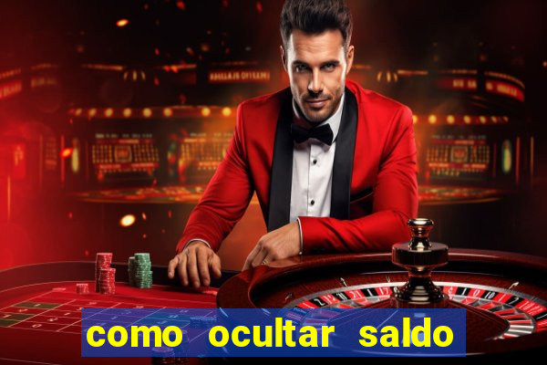 como ocultar saldo na betfair