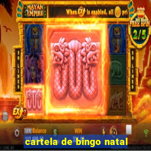 cartela de bingo natal