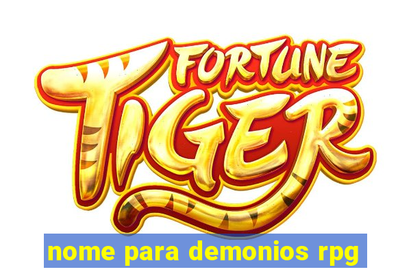 nome para demonios rpg