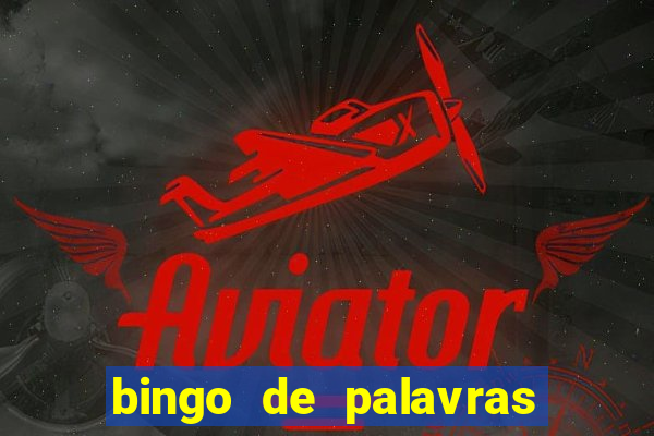 bingo de palavras 3 ano