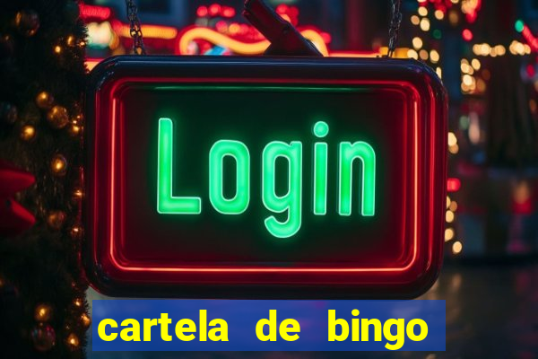 cartela de bingo cha de panela