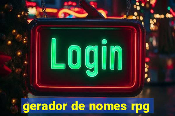 gerador de nomes rpg