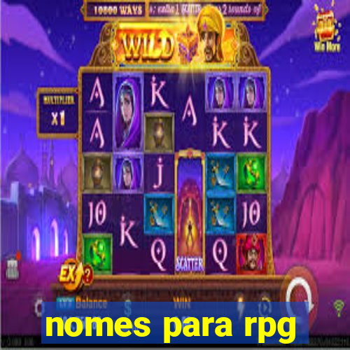 nomes para rpg