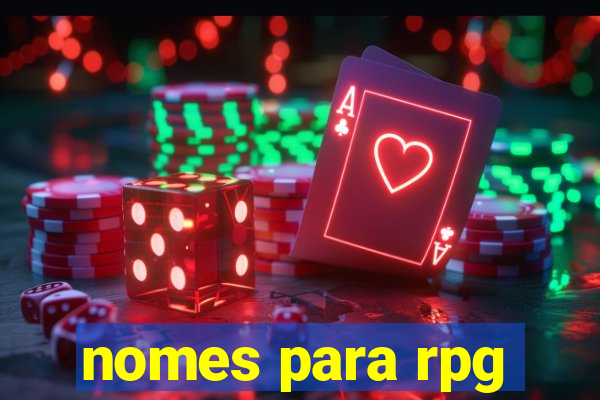 nomes para rpg