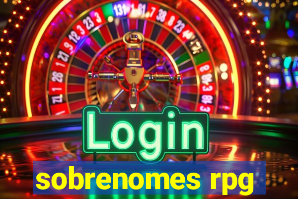 sobrenomes rpg