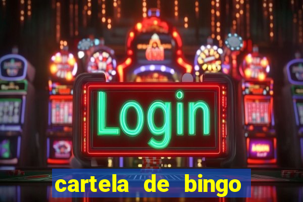 cartela de bingo pra imprimir