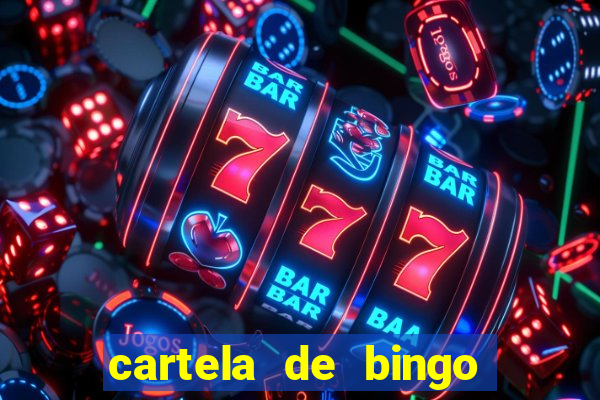 cartela de bingo pra imprimir