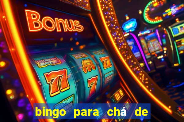 bingo para chá de bebê para imprimir grátis