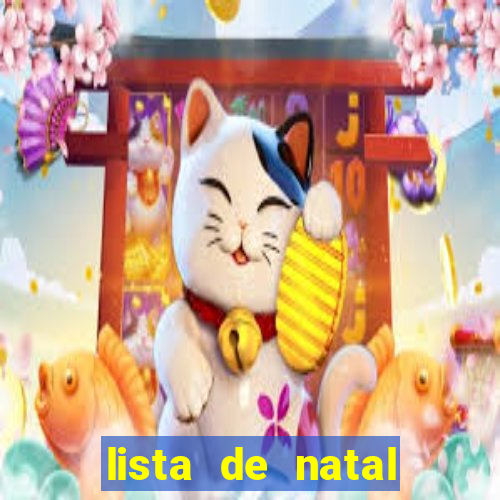 lista de natal para imprimir