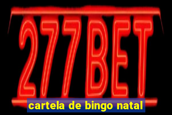 cartela de bingo natal