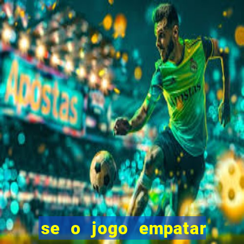 se o jogo empatar hoje quem ganha