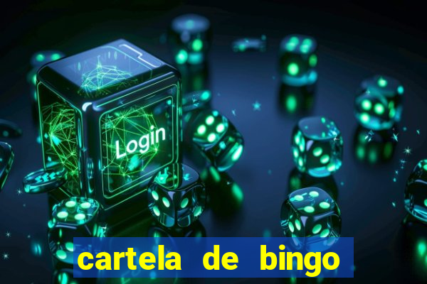 cartela de bingo cha de bebe