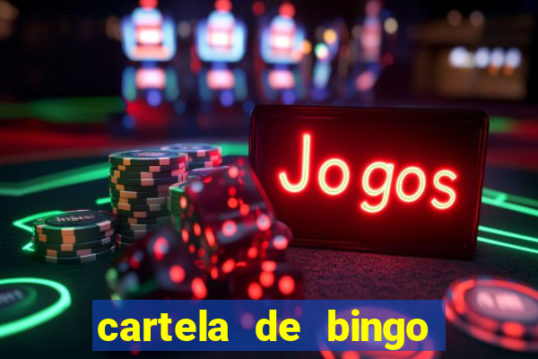 cartela de bingo cha de bebe