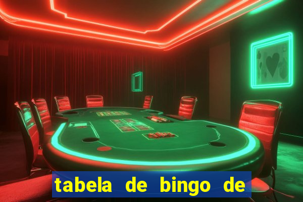 tabela de bingo de 1 a 100